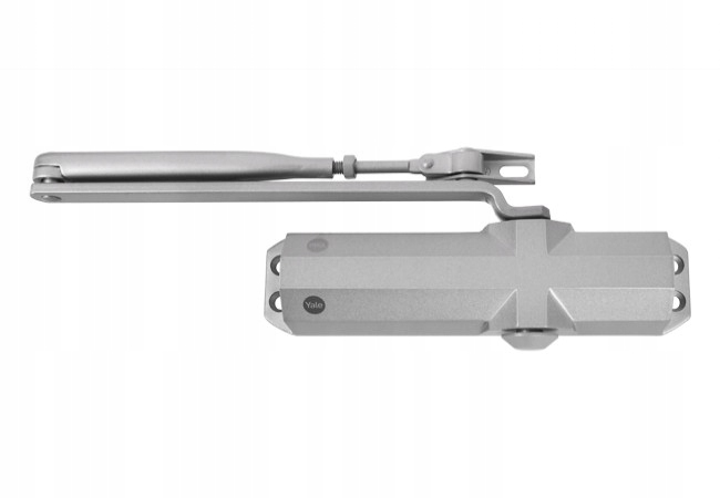Samozamykacz drzwiowy Yale Y4000 EN 2/3/4 z ramieniem, srebrny