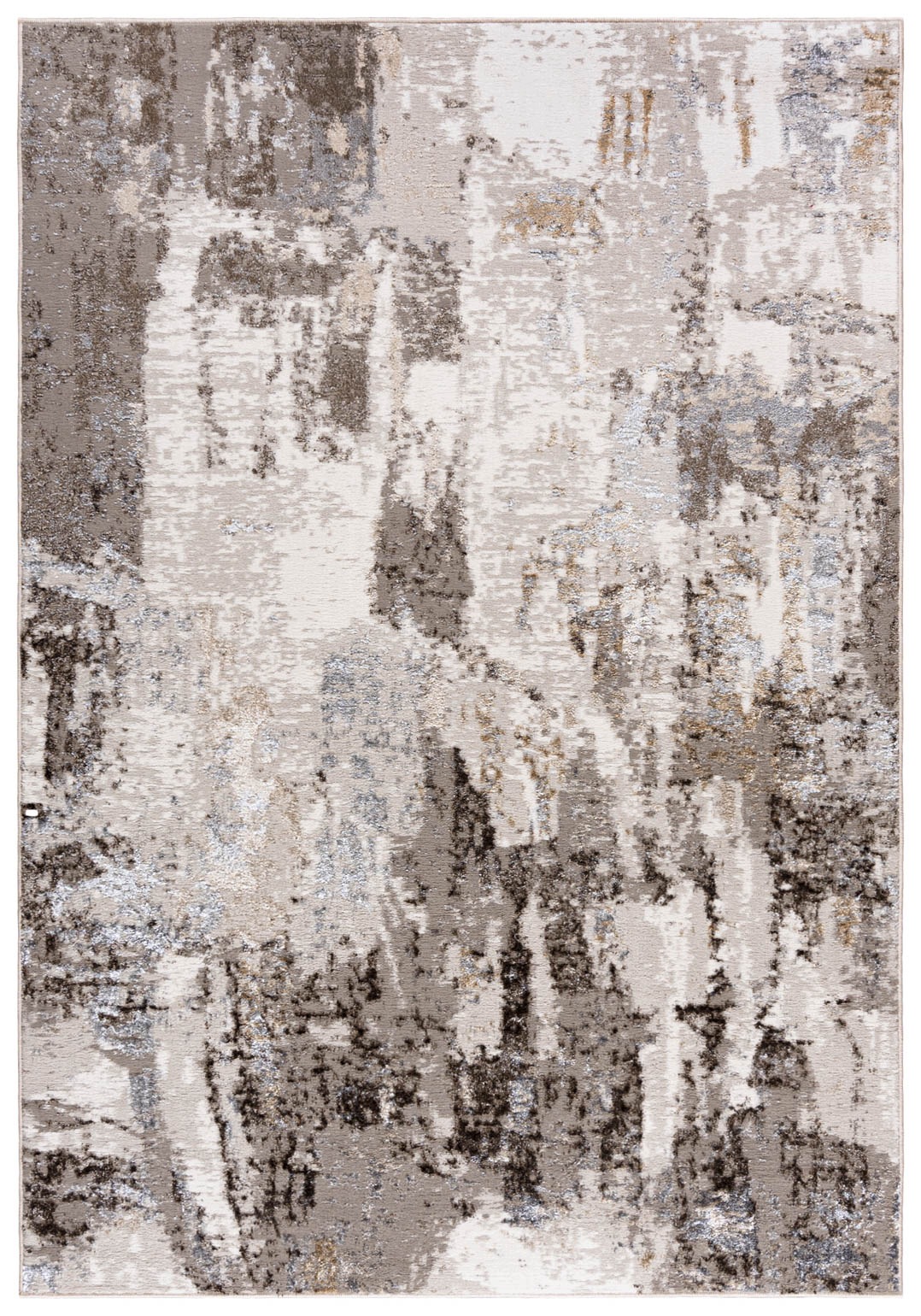 Koberec do obývacího pokoje béžový 180x250 cm, abstraktní, moderní, měkký, krátký vlas