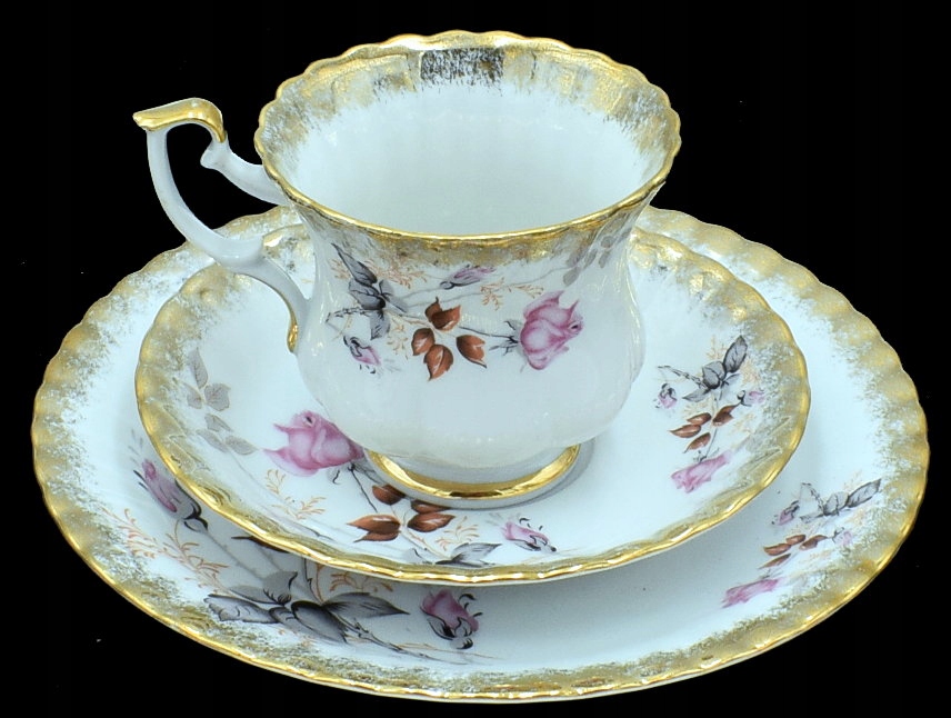 CHODZIEŻ-ŚLICZNY ZESTAW ŚNIADANIOWY- RZADKI WZÓR kwiatowy