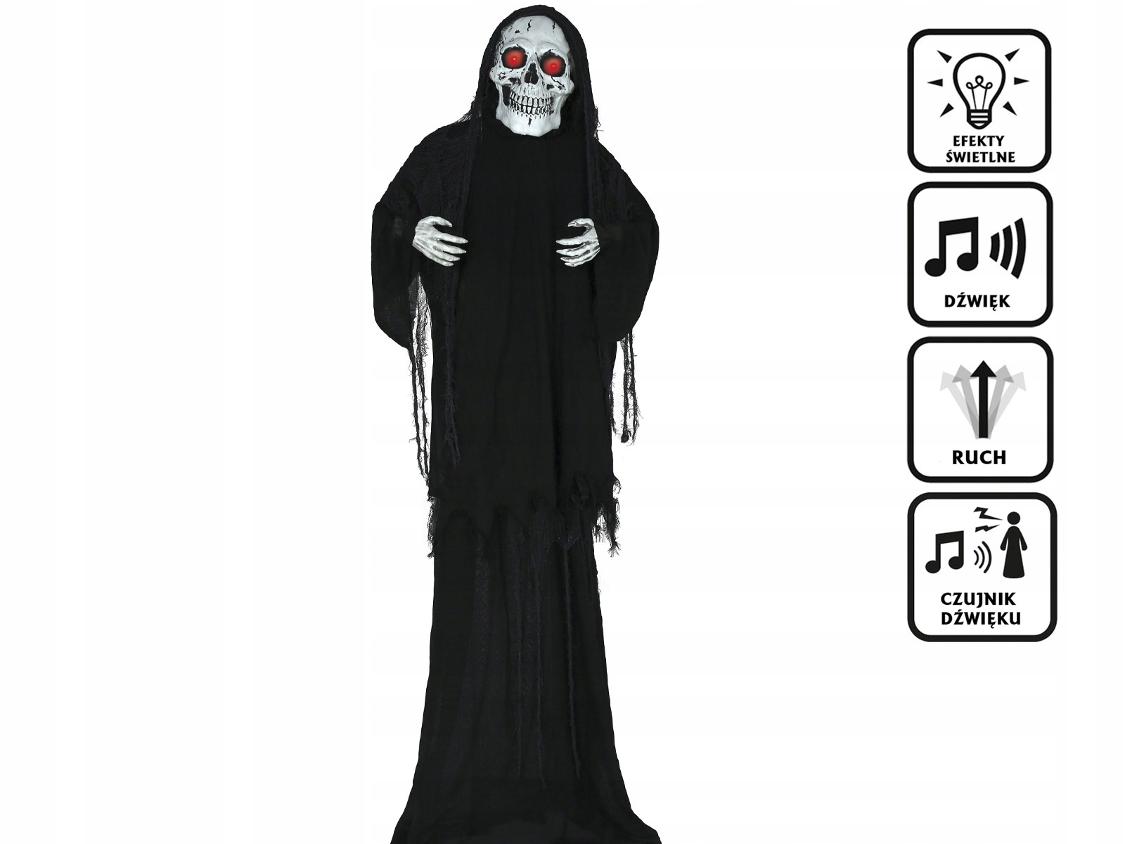 Dekorácia Kostra Kostotrup 260 cm Halloween interaktívna