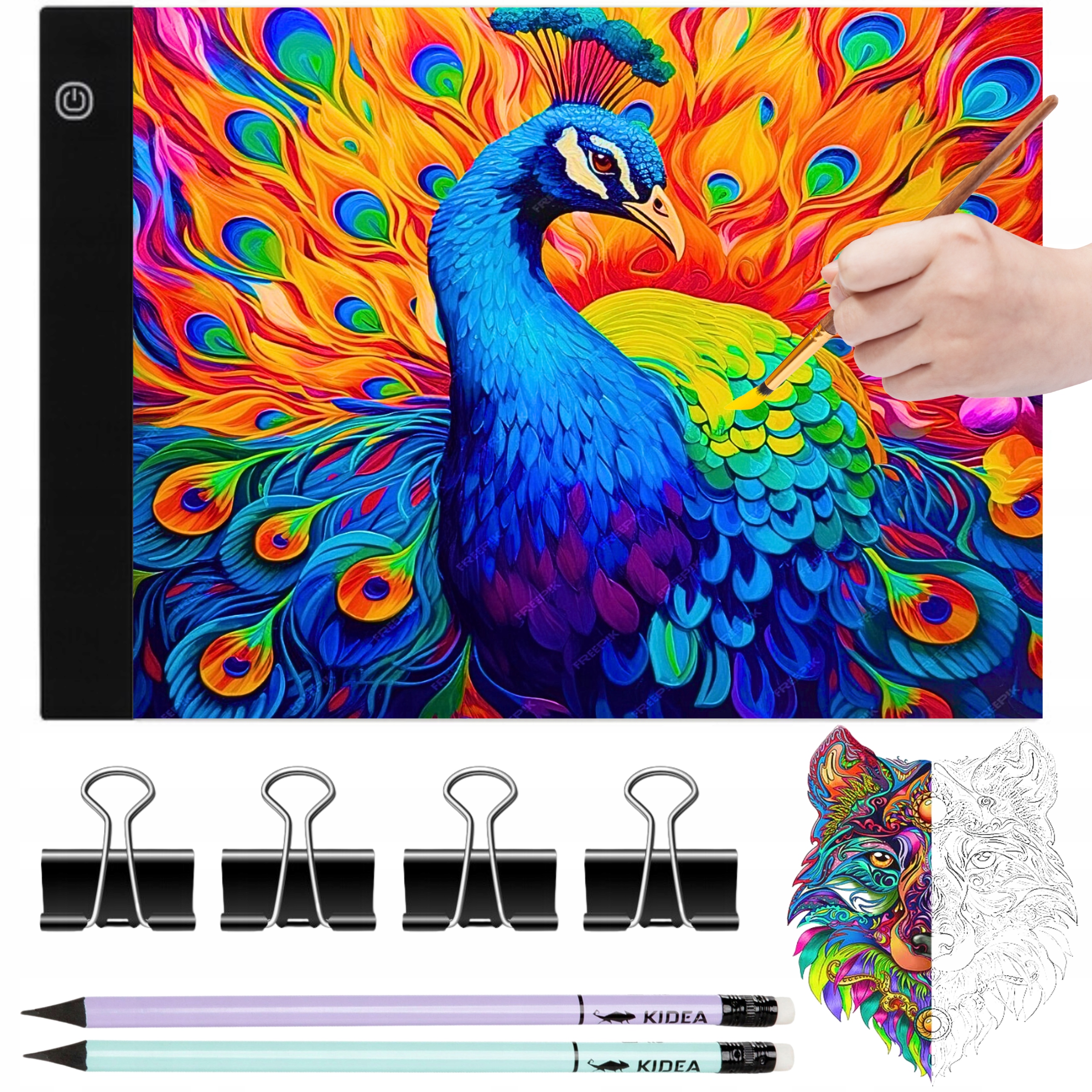 TABLET GRAFICZNY DESKA KREŚLARSKA DO RYSOWANIA TABLICA LED PREZENT+GRATISY