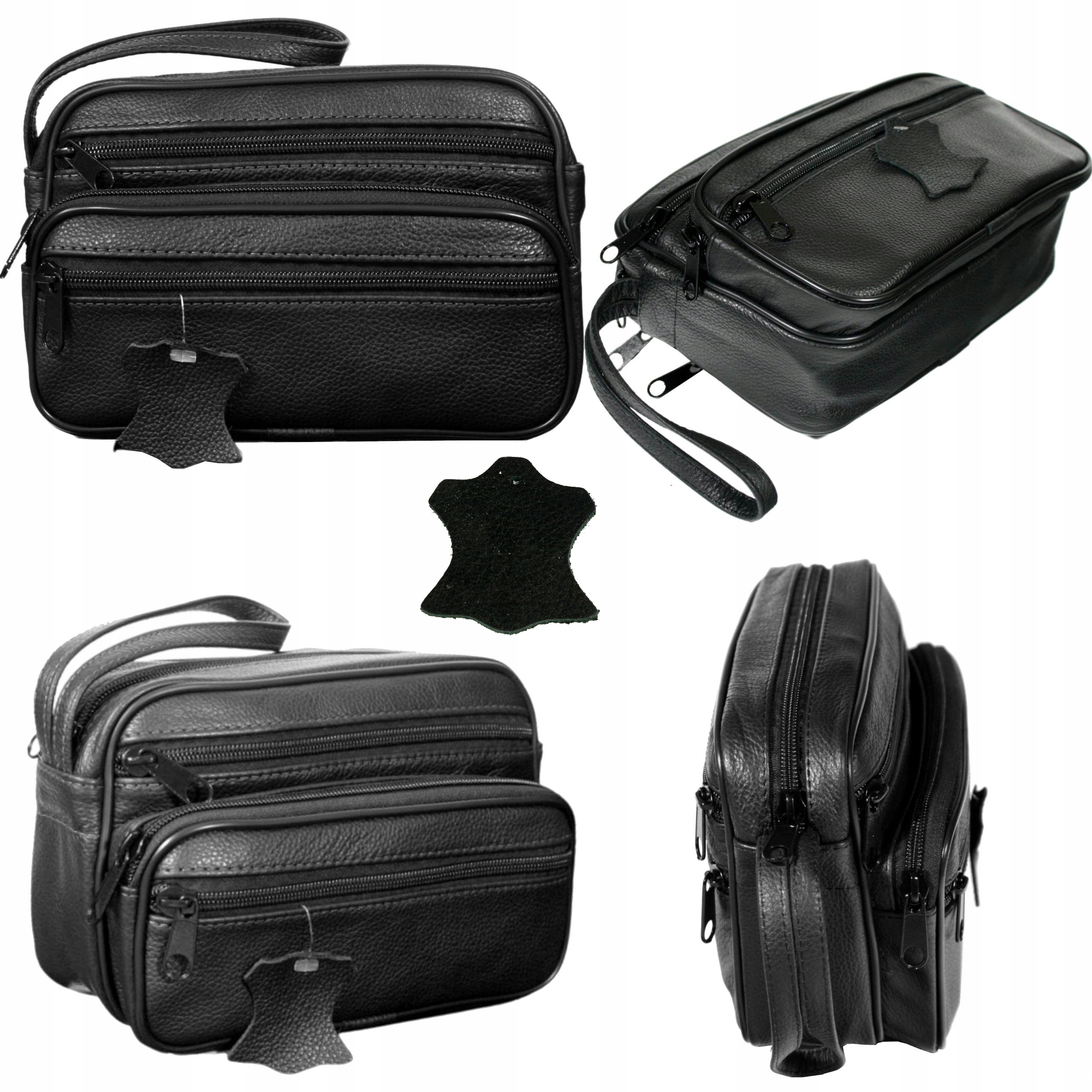 Pánská kožená taška do ruky na pásek jedna komora velká polská výroba