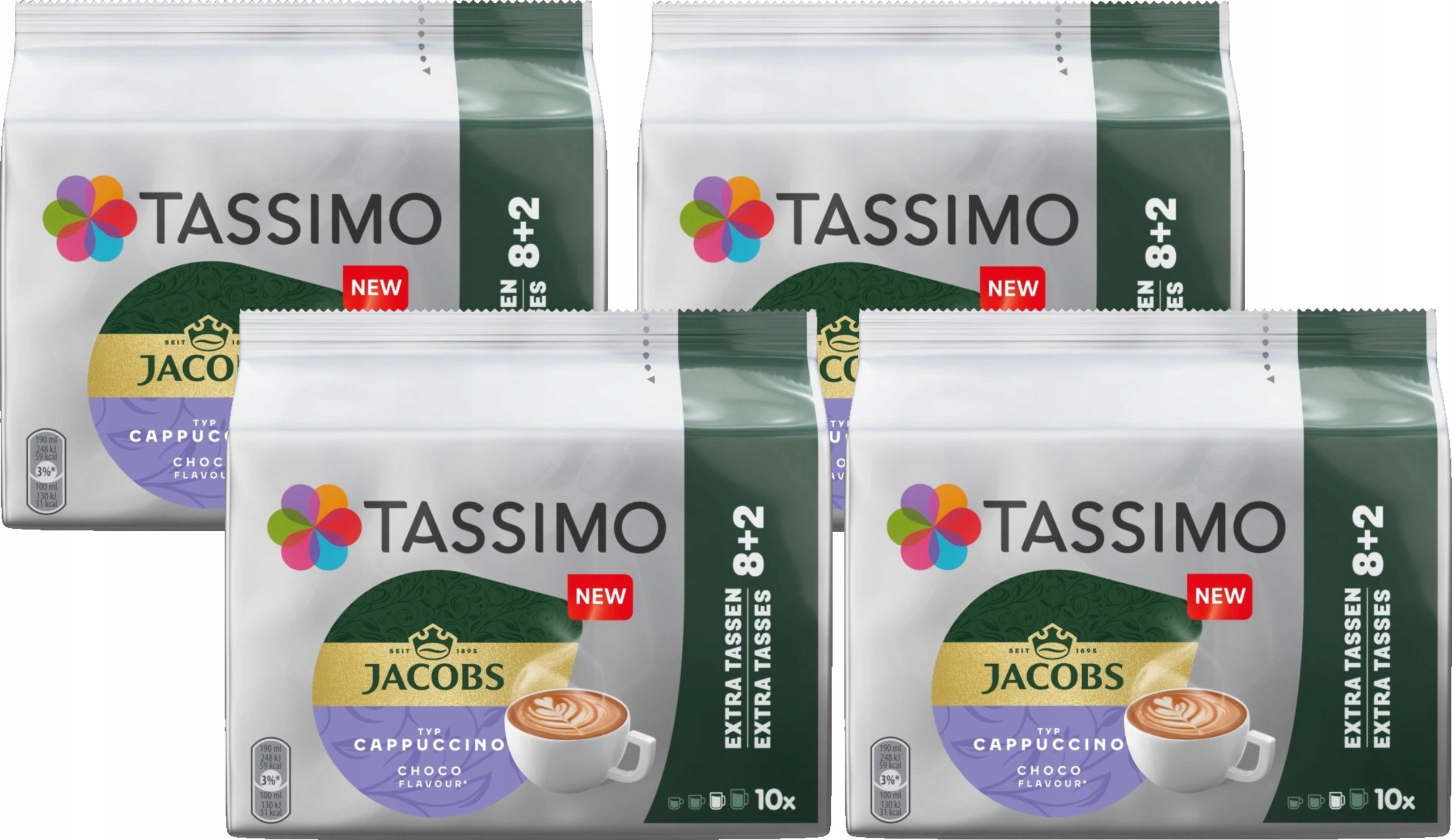 Levně Kapsle káva Tassimo Jacobs Cappuccino Choco 4 x 10 káv