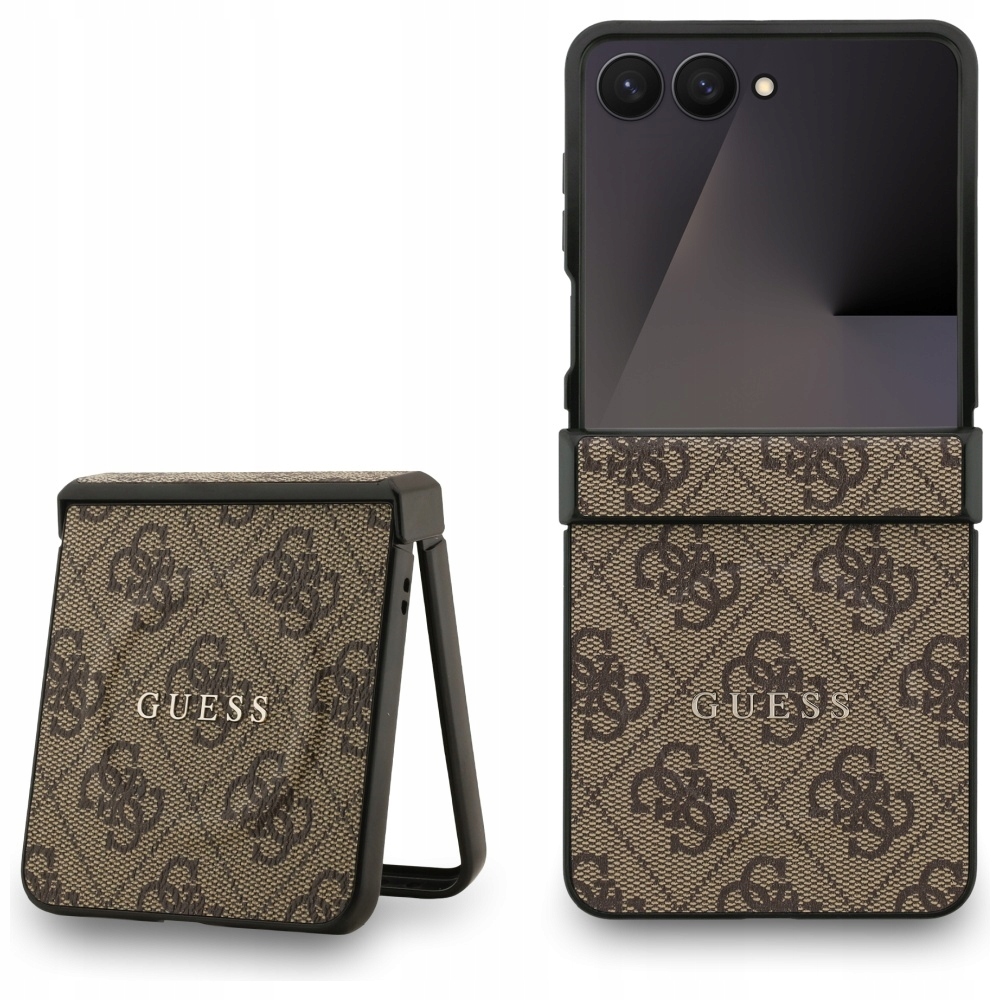 Pouzdro Guess 4G Classic MagSafe pro Samsung Galaxy Z Flip7 hnědé