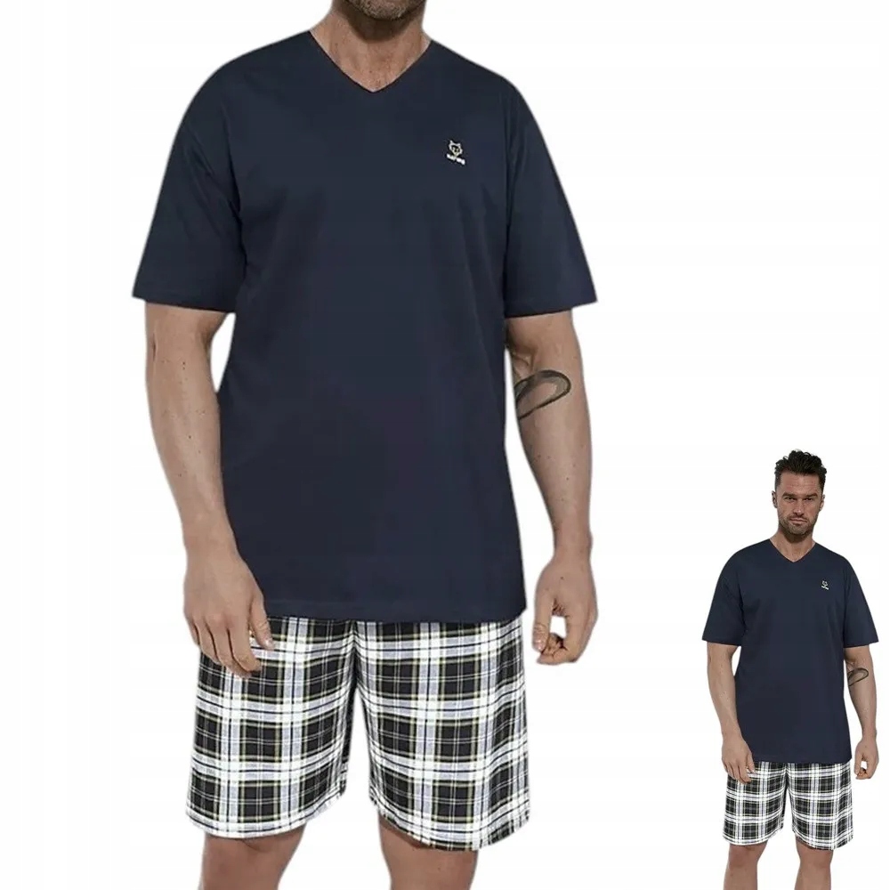 Pánské Pyžamo Cornette 326 Nature M 46 Tmavě modrá