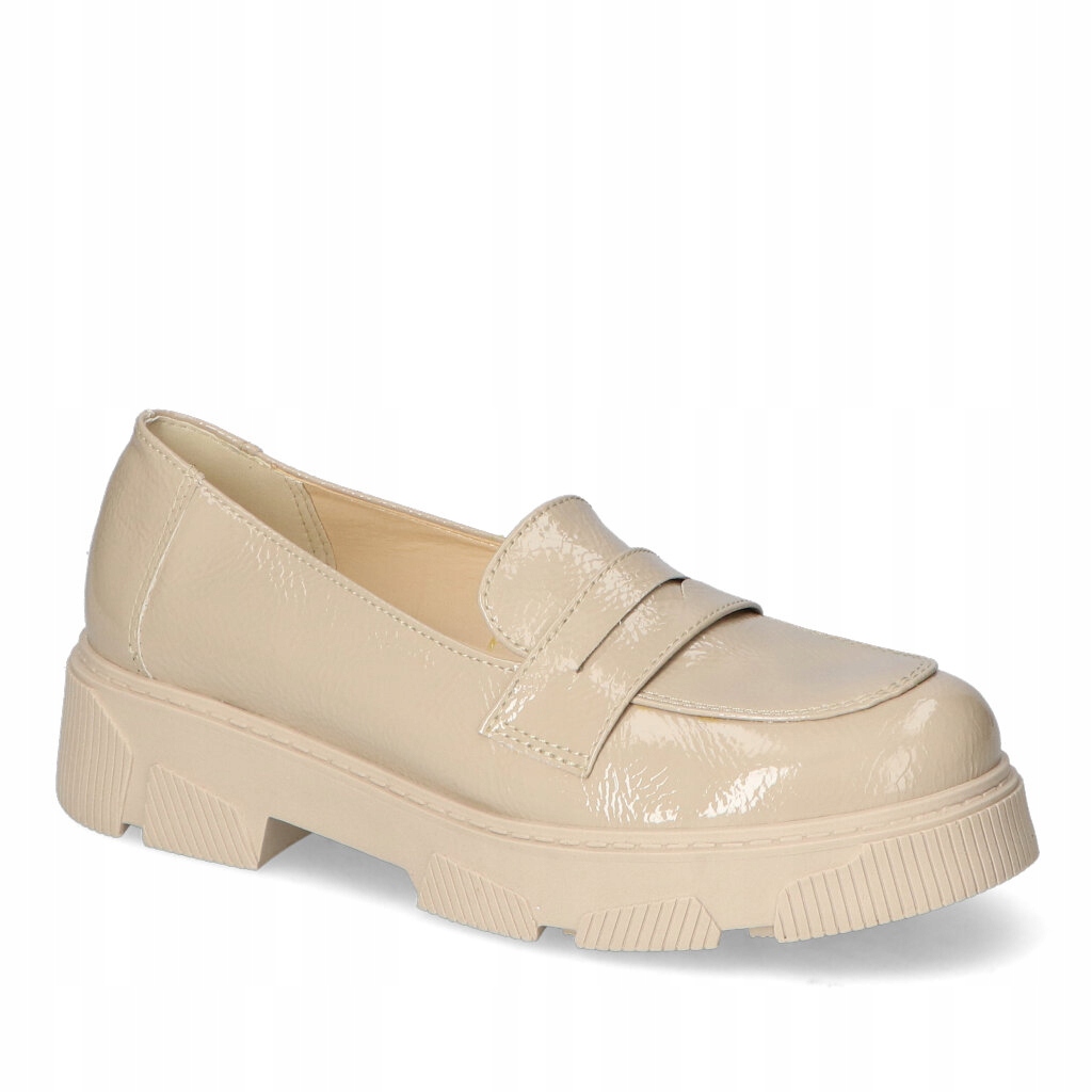 Mokasíny Kamex-but Maren Béžová Voda Lak 40