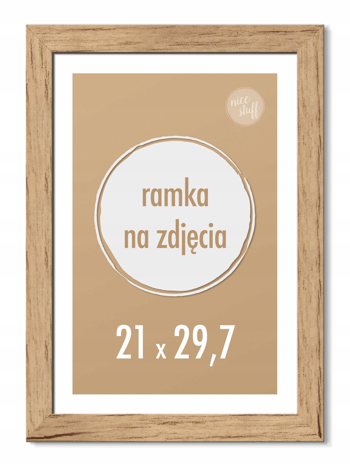 

Ramka na zdjęcia 21x29,7 cm 29,7x21 A4 Brzoza