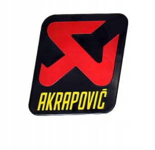 

Naklejka aluminiowa Akrapovic 3D na wydech mała