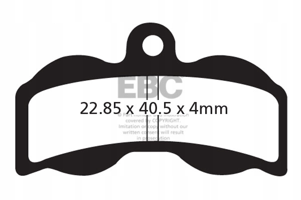 Klocki rowerowe Ebc (organiczne) Hope 4 Piston XC4 CFA300