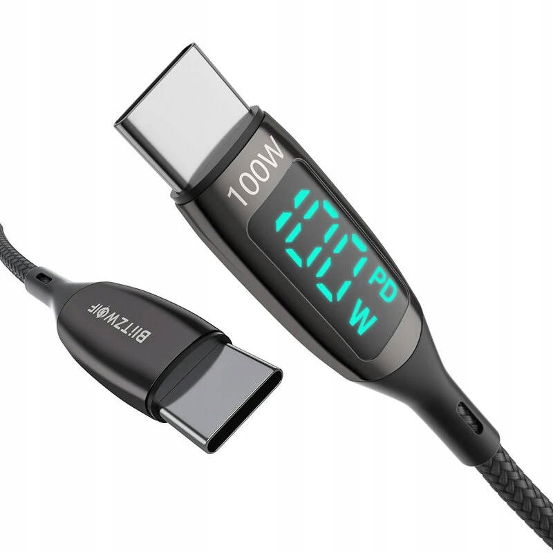 BLITZWOLF KABEL USB PRZEWÓD USB-C NA USB-C PD QC 3.0 100W DO TELEFONU 0.9M Kod producenta BW-TC23