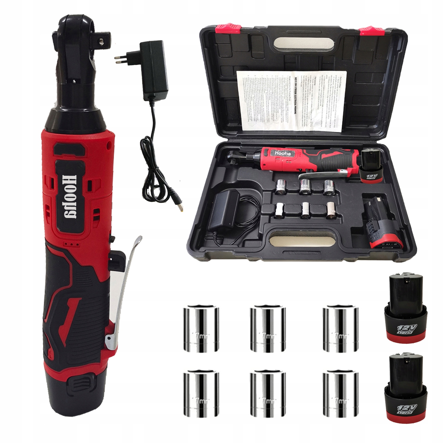 65Nm GRZECHOTKA UDAROWA BEZSZCZOTKOWA DO KÓŁ KLUCZ+2 AKUMULATOR + NASADKI