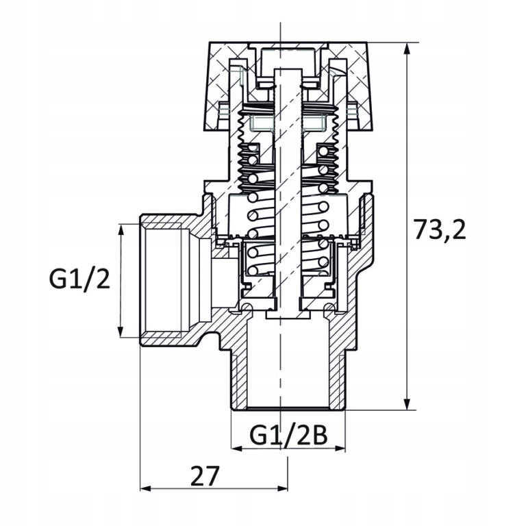 ZAWÓR BEZPIECZEŃSTWA GW-GZ 1/2” 6 BAR MOSIĄDZ DIAMOND Marka DIAMOND
