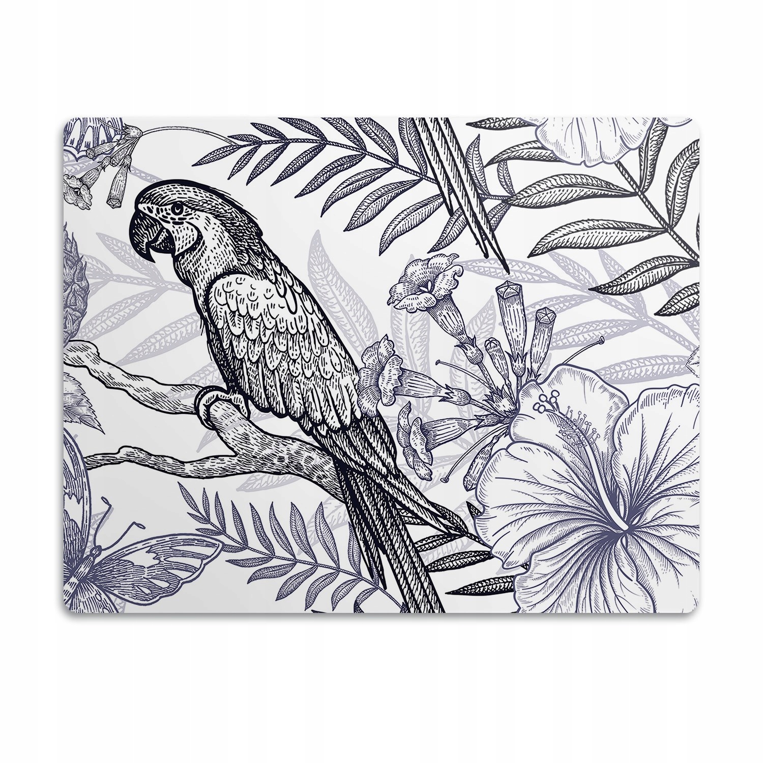 Levně Voděodolná podložka pod misku pro psa Papoušek 60x40 cm