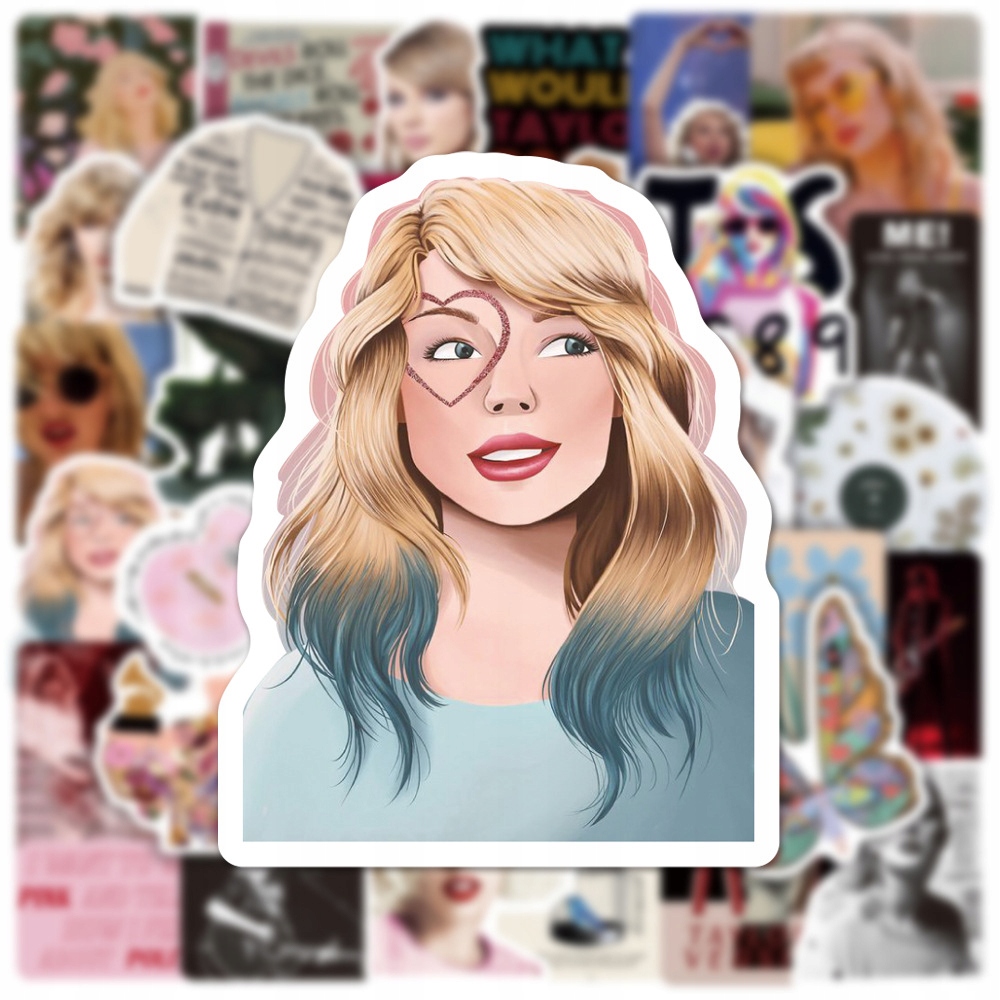 Taylor Swift, 100 sztuk naklejek Taylor Swift