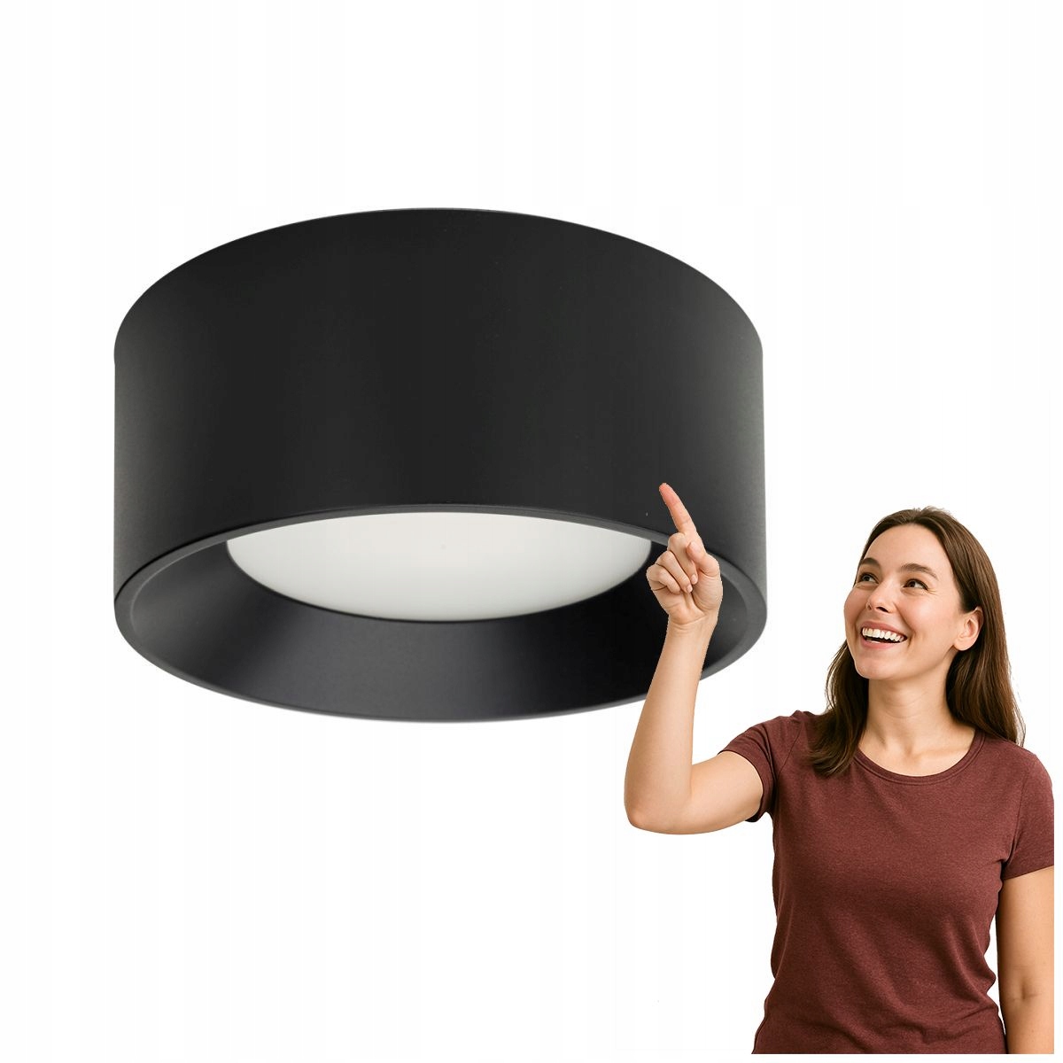 Stropná Led lampa Sirius 28W čierna IP44 Italux
