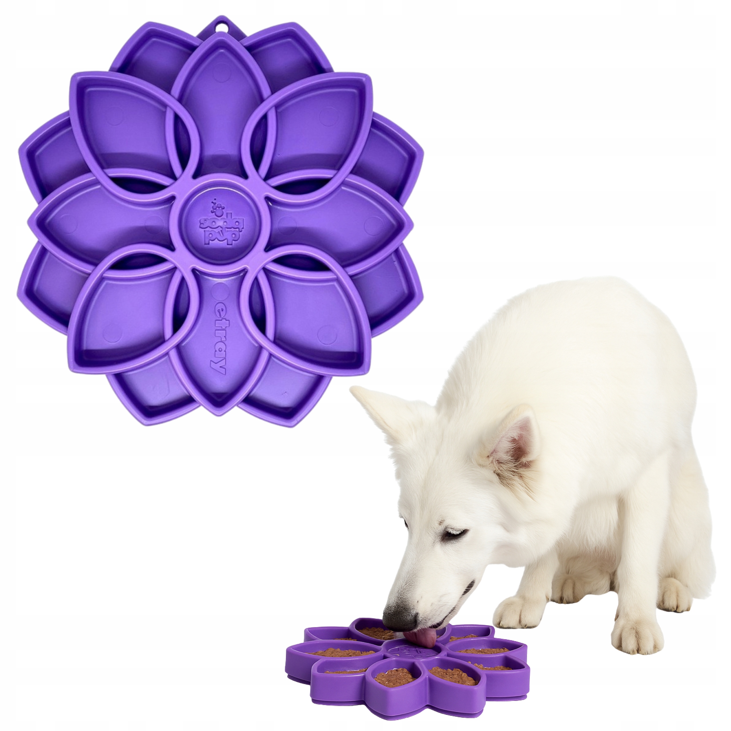 Levně Miska pro psa zpomalující jedení SodaPup Mandala eTray Fialová