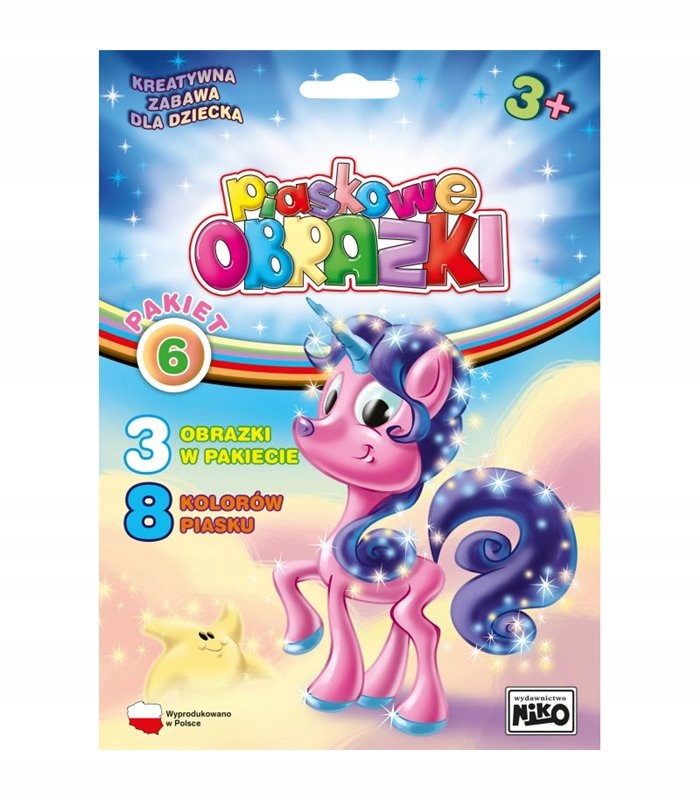 

Piaskowe obrazki Pakiet 6 Kucyki Bl