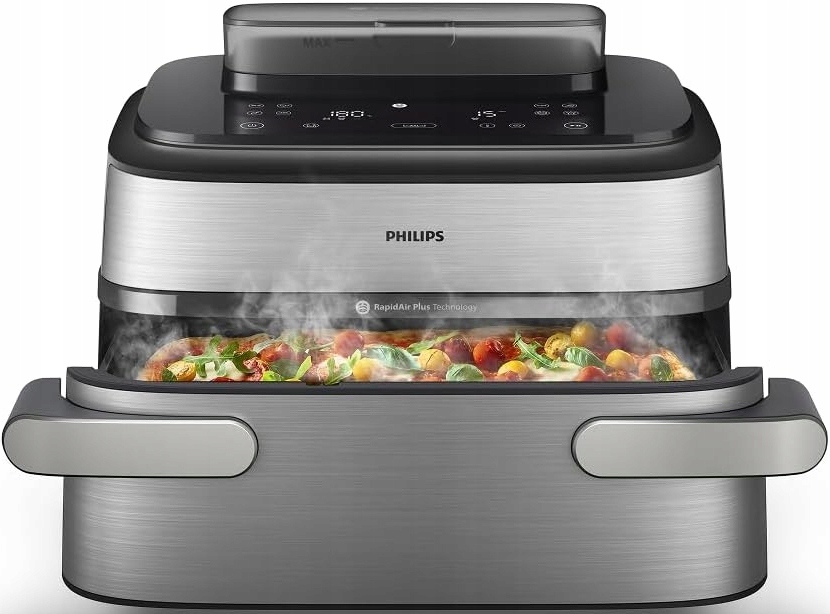 Philips Airfryer Ovi 5000 z parą i podzielnym koszem SteamFry 9,5l NA565/00