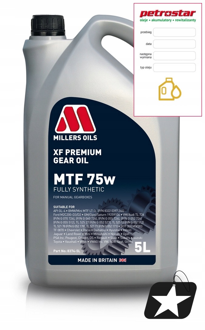 Millers Oils Xf Premium Mtf 75W 5 L