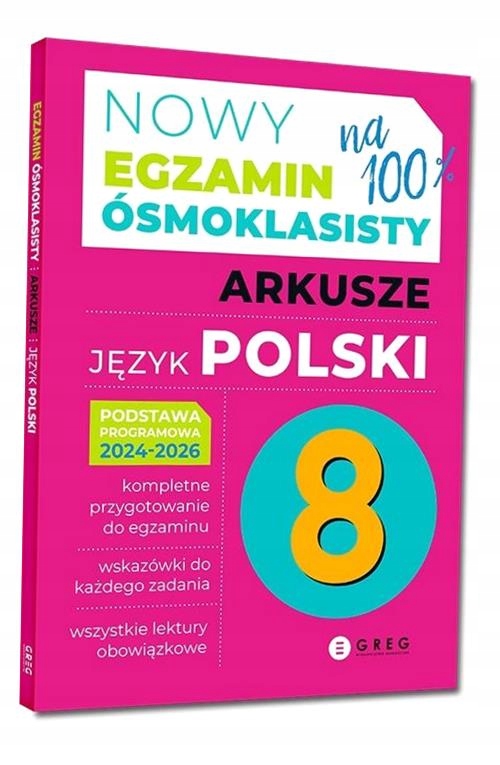 EGZAMIN ÓSMOKLASISTY REPETYTORIUM+ ARKUSZE JĘZYK POLSKI+ MATEMATYKA+ ANGIEL Tytuł Egzamin ósmoklasisty język polski Repetytorium 2025