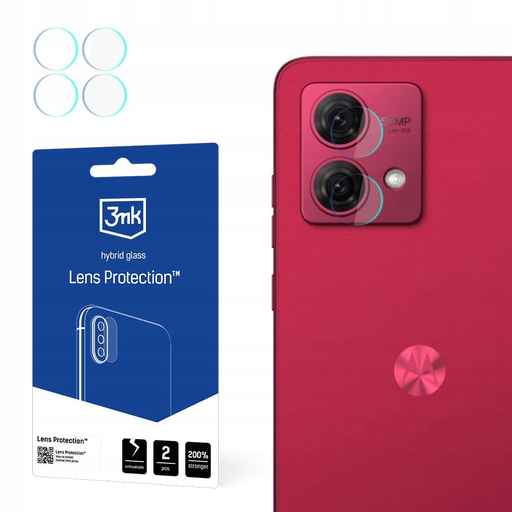 4x Szkło na obiektyw aparatu do Motorola Moto G84 5G 3mk Lens Protection