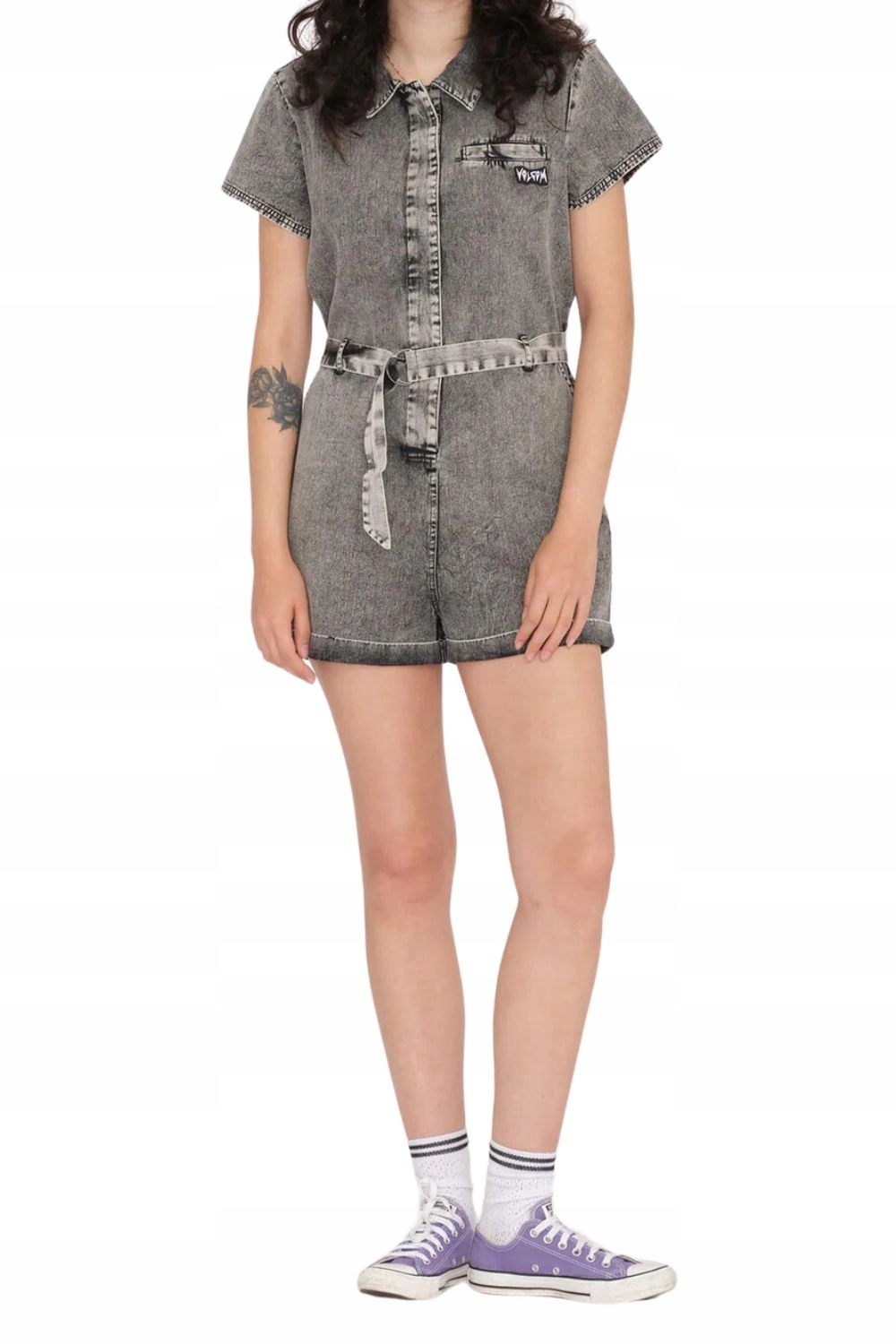 Kombinéza Volcom Asphalt Romper dámská s krátkým rukávem, módní, vel. S