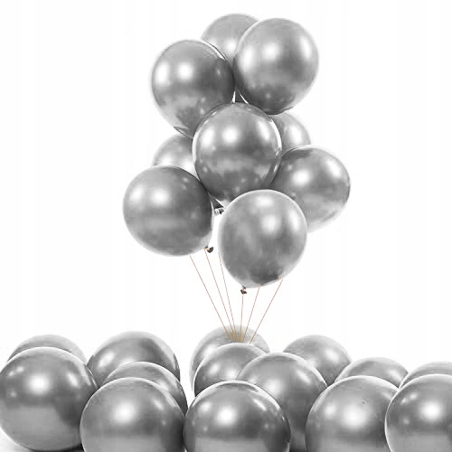

Balony Metaliczne Chromowane Srebrne 38cm 25szt