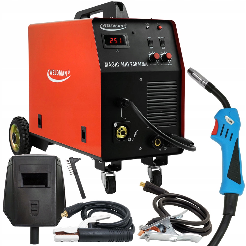 Spawarka Migomat Weldman Mig 250 Mma Mag 4R 230V 400V 2w1 D200 D300