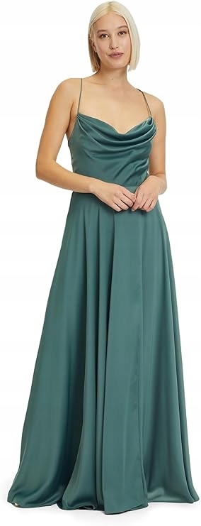 Vera Mont Zelená Šaty S Splývavým Výstřihem 36 J_a