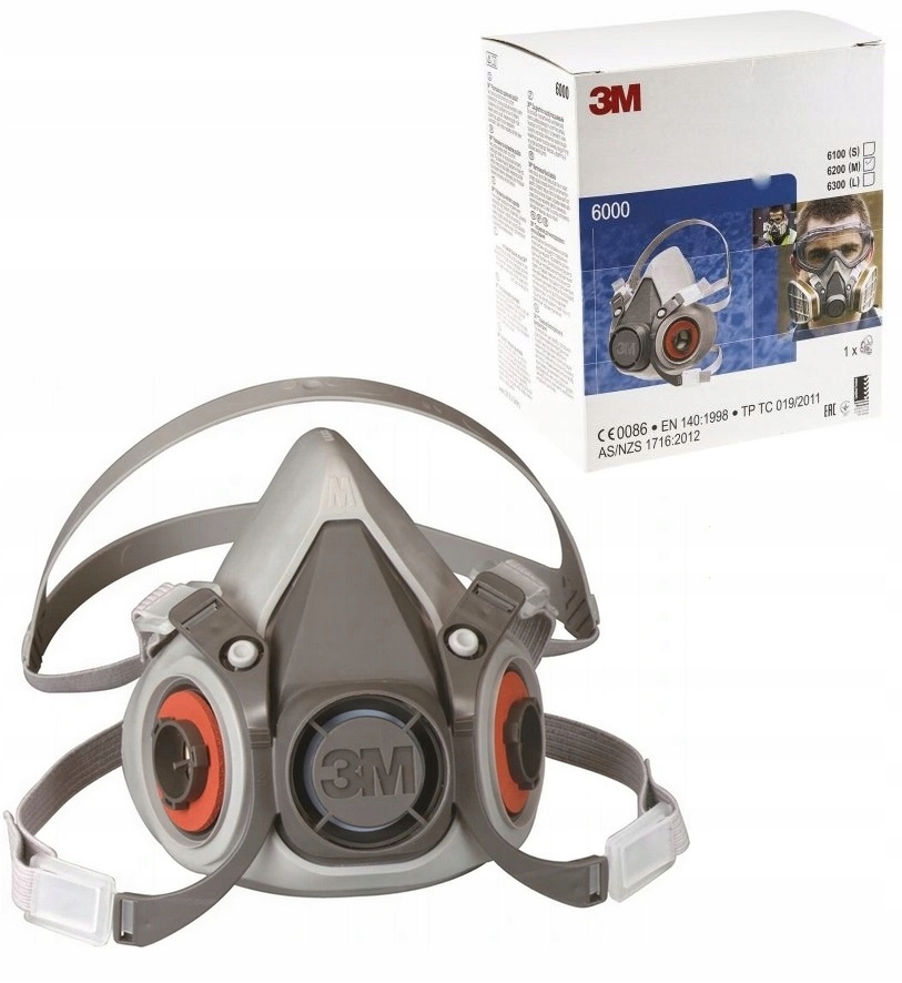 3M 6200 Maska Półmaska Lakiernicza Ochronna r.M