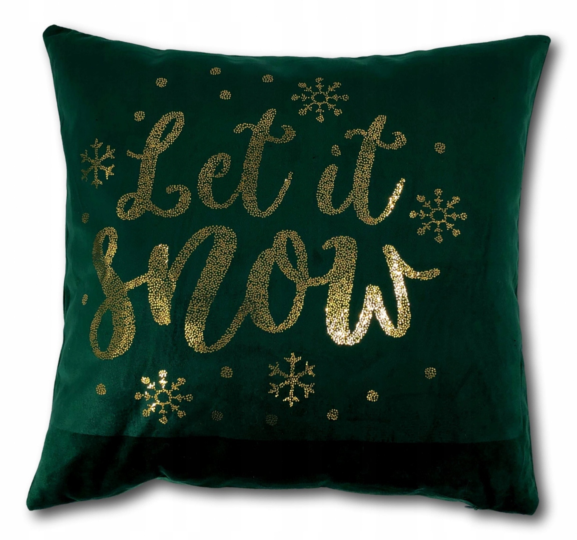 

Poszewka Zielona Let It Snow Zamszopodobna