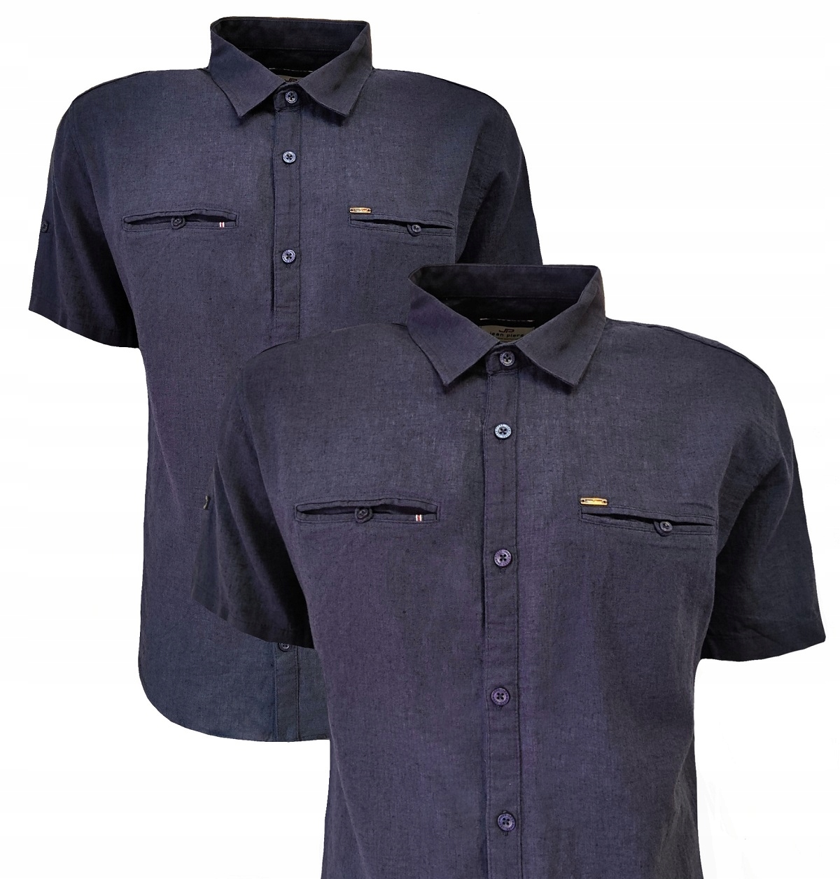 Pánská sportovní košile bavlna letní casual námořnická modrá XL Jean Piere