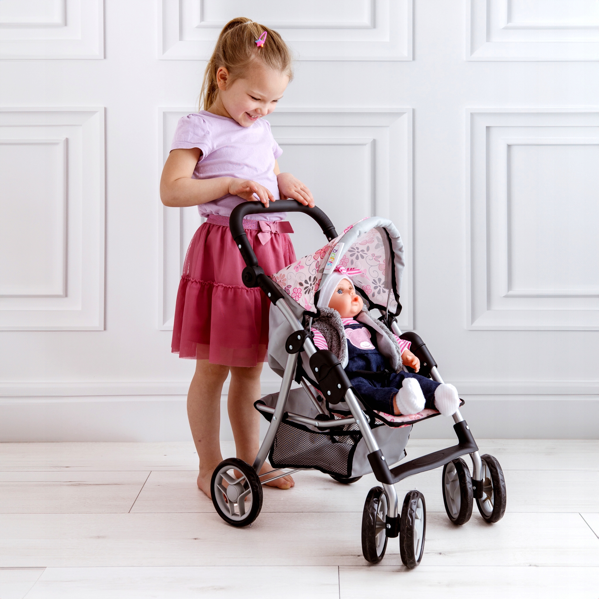 Duża Lalka bobas interaktywna MÓWI ŚPIEWA PL + SMOCZEK + PAMPERSY + BUTELKI Baterie w zestawie