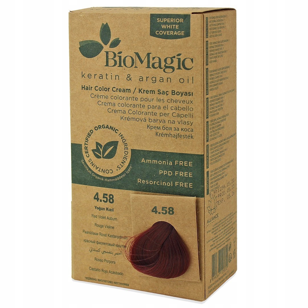 Barva Na Vlasy Červený Kaštan (4.58) 250 g Biomagic