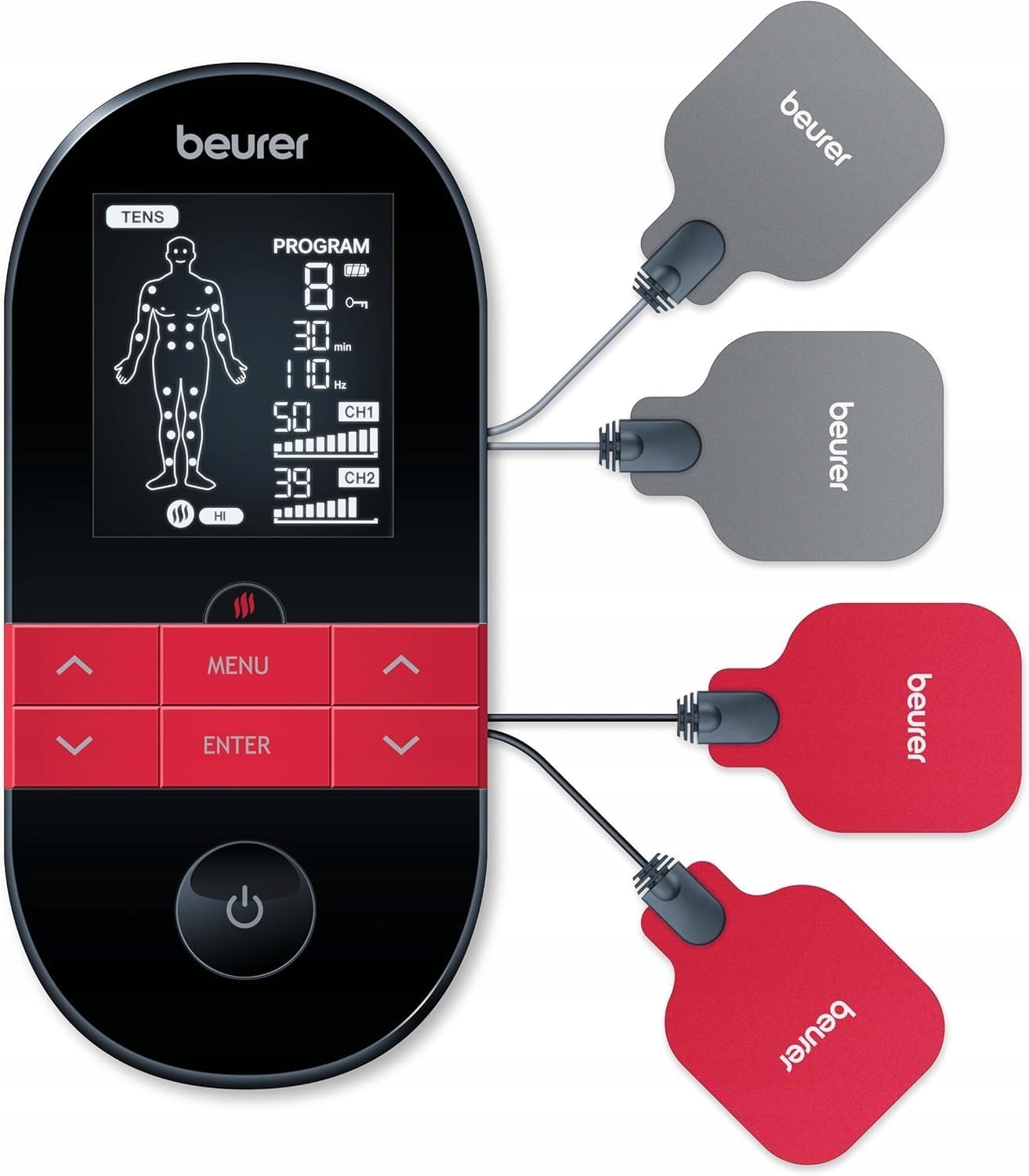 Elektrostymulator Tens/ems Masaż Ogrzewanie Beurer Em 59 Heat elektrody
