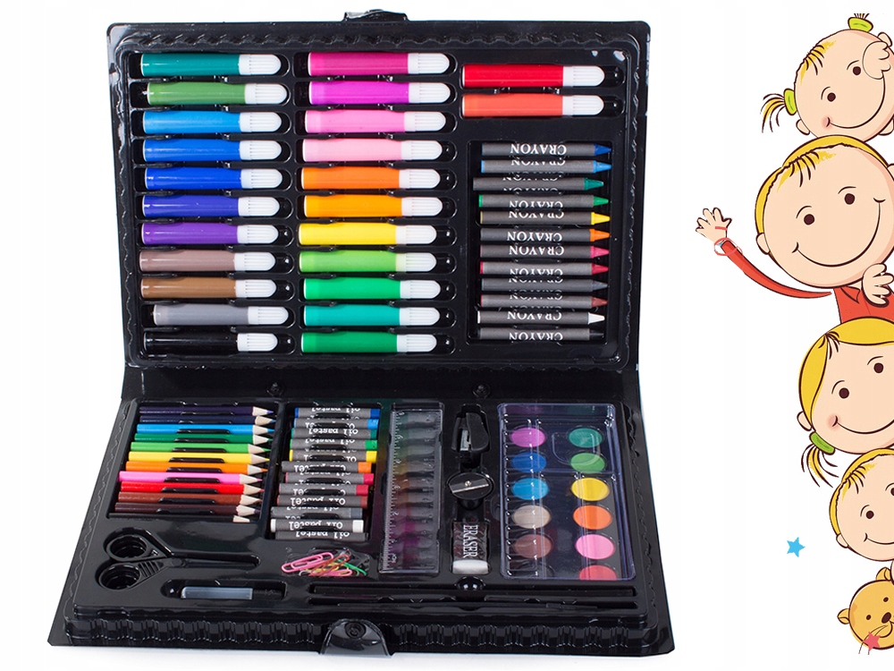ZESTAW ARTYSTYCZNY DO MALOWANIA W WALIZCE 86szt EAN (GTIN) 5907451338711