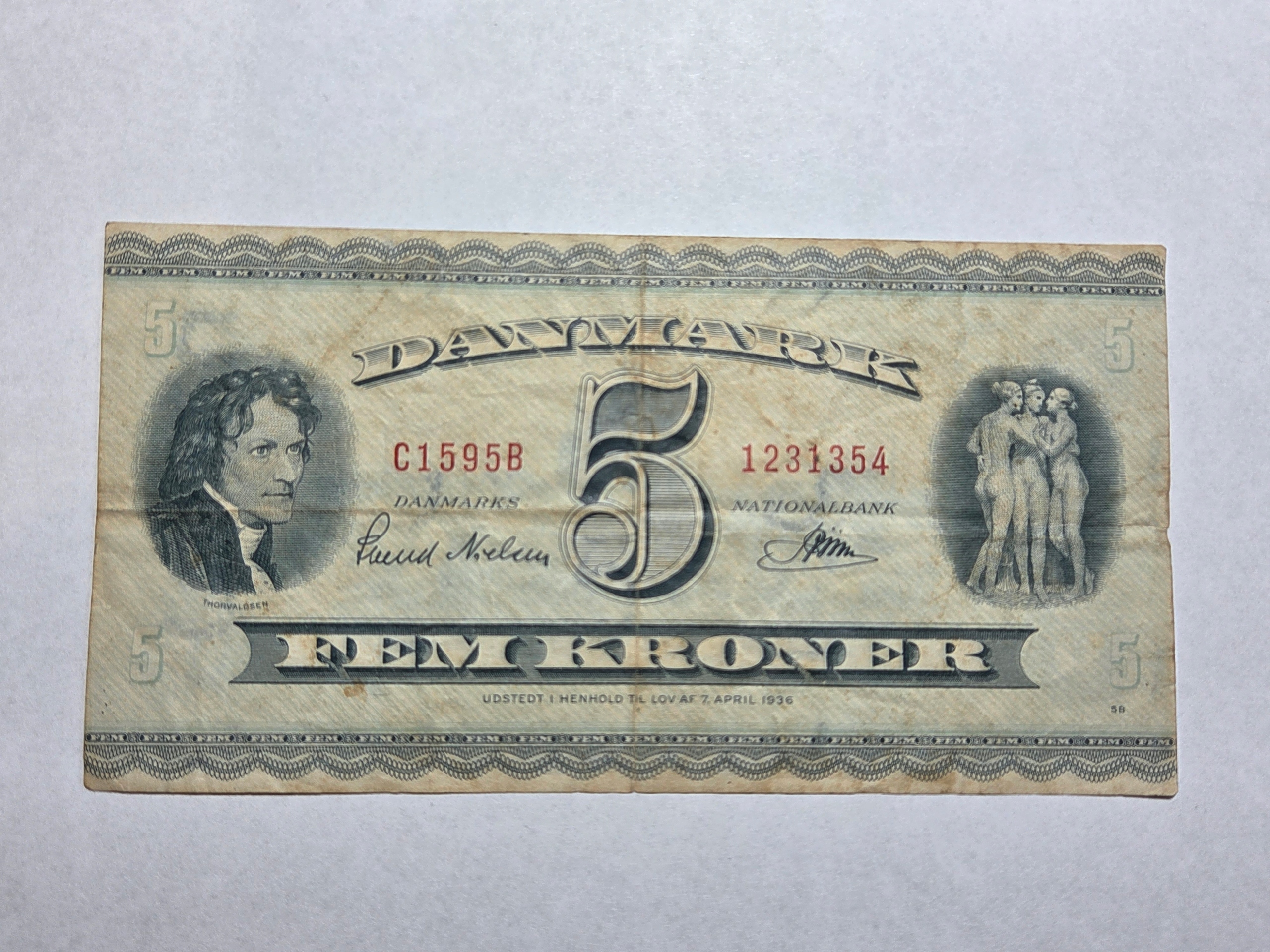 Stara Dania 5 koron 1936 rok -NRB0690