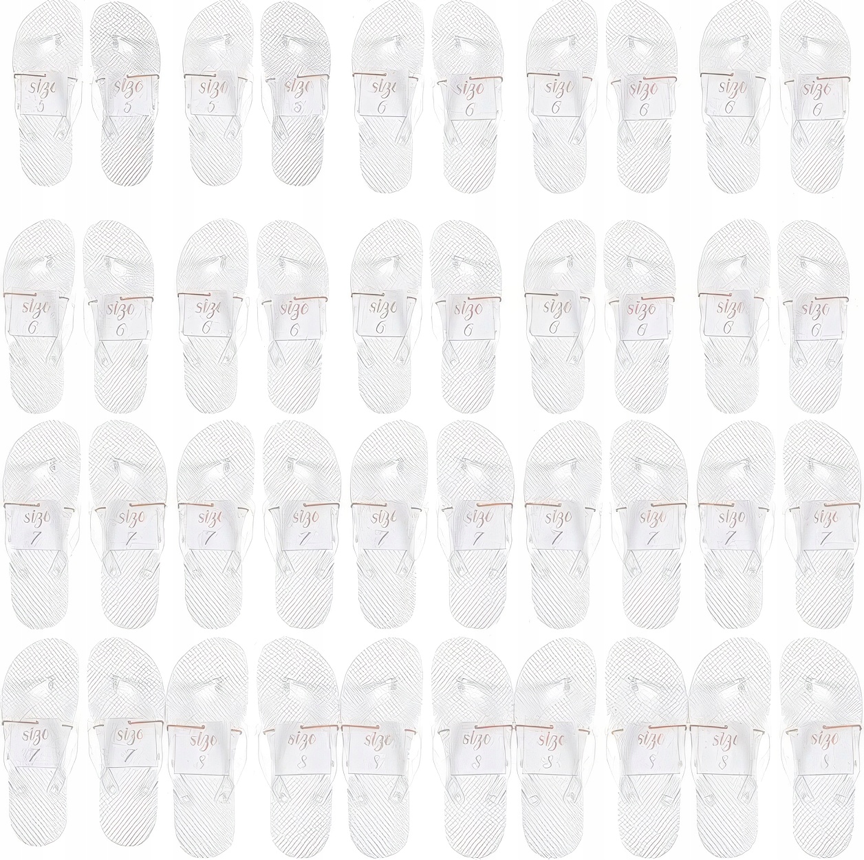 Pantofle Hestya 20 sad bílé unisex na svatební hostina s ozdobnou šňůrkou