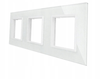 RAMKA SZKLANA GNIAZDKO GNIAZDO POTRÓJNA BIAŁA 3