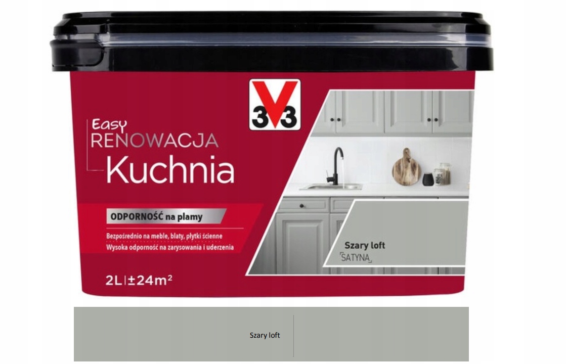 Easy renowacja farba do kuchni odporna na plamy Szary Loft 2L V33