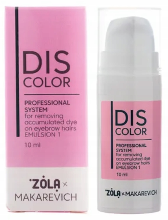 Zola systém pro odstranění nahromaděného barviva z obočí step 1