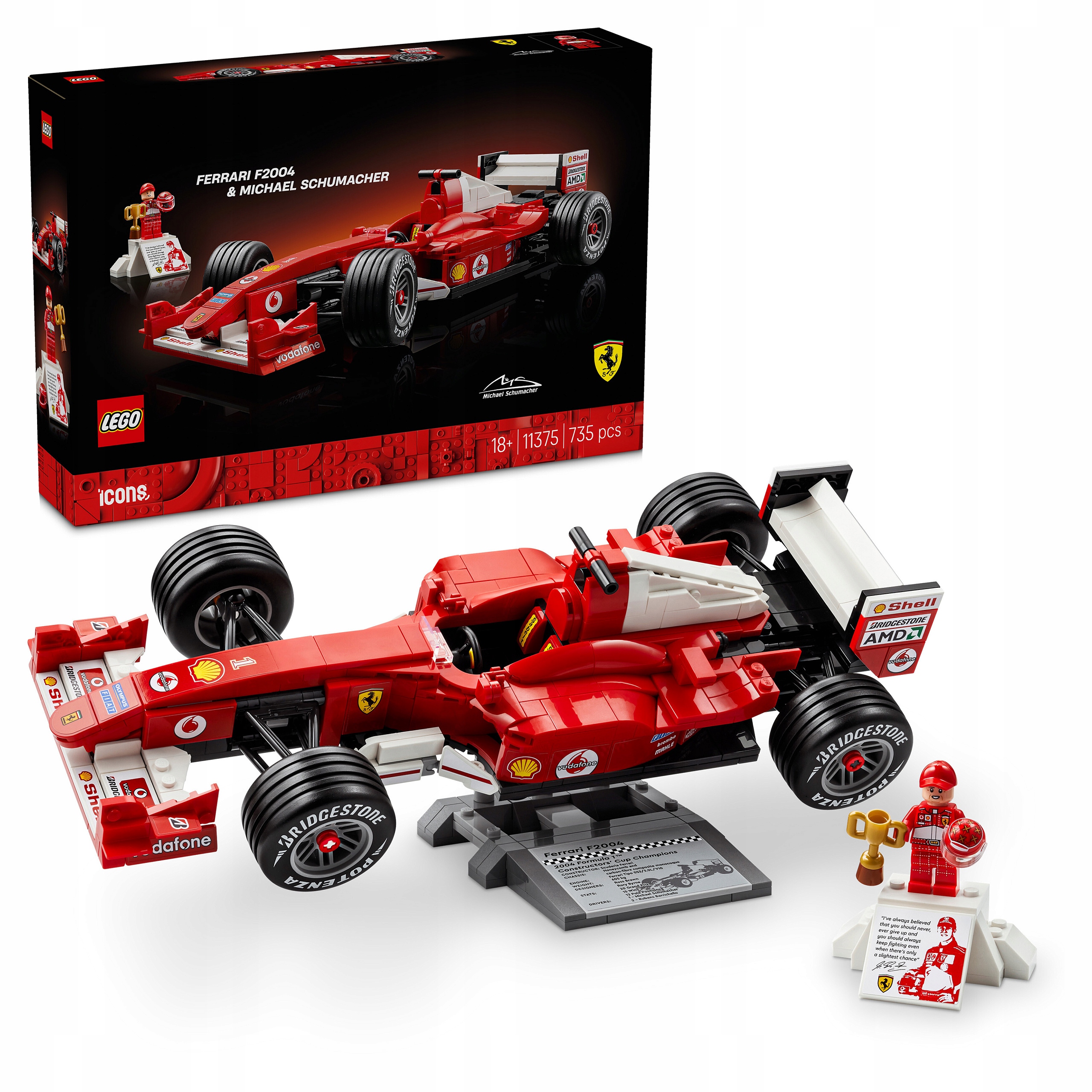 Lego Icons 11375 Ferrari F2004 a Michael Schumacher