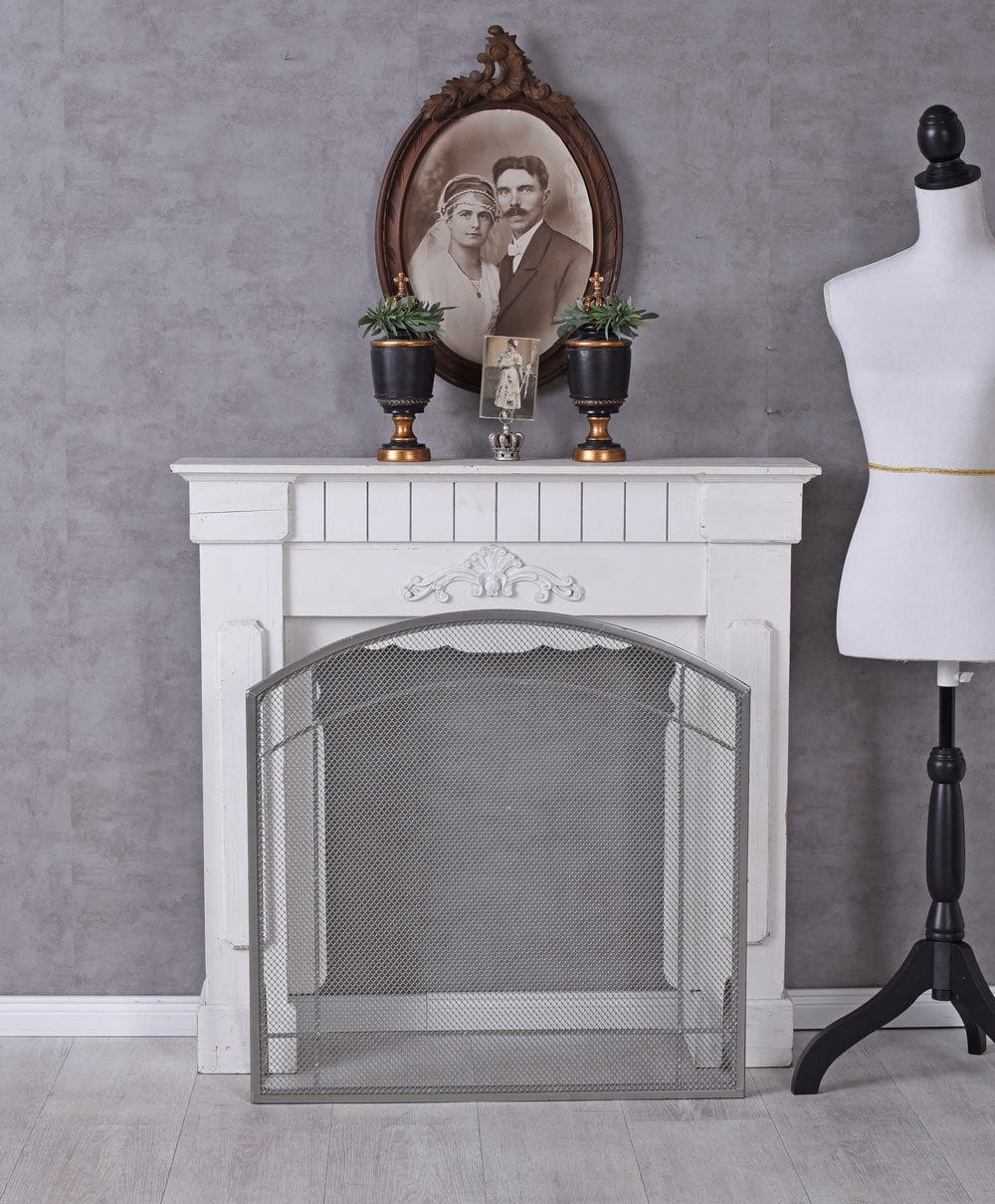 Osłonka Kominkowa Kominka Parawan Biała Retro Marka Antyki24