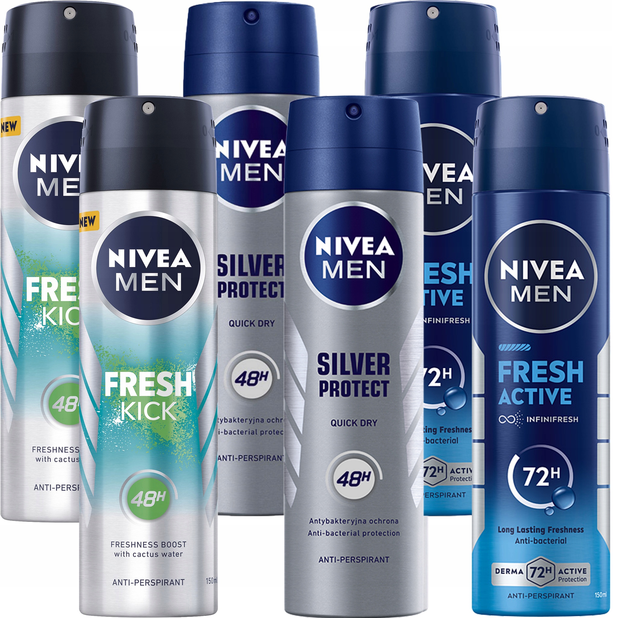 Nivea Men Pánský antiperspirant 6*150 Ml
