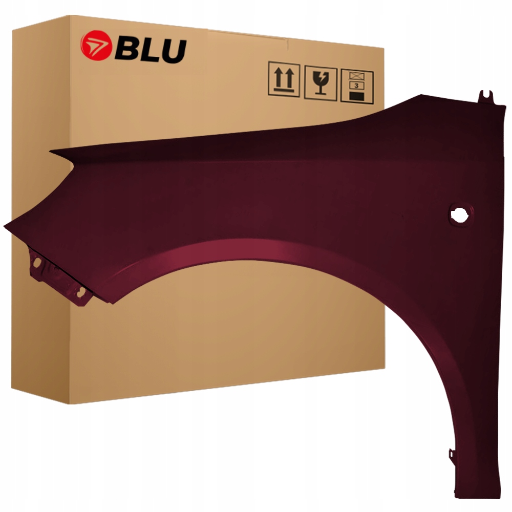 Blu Blatník Škoda Fabia 2 5J Roomster LF3X levý červený 07-15 přední pozink