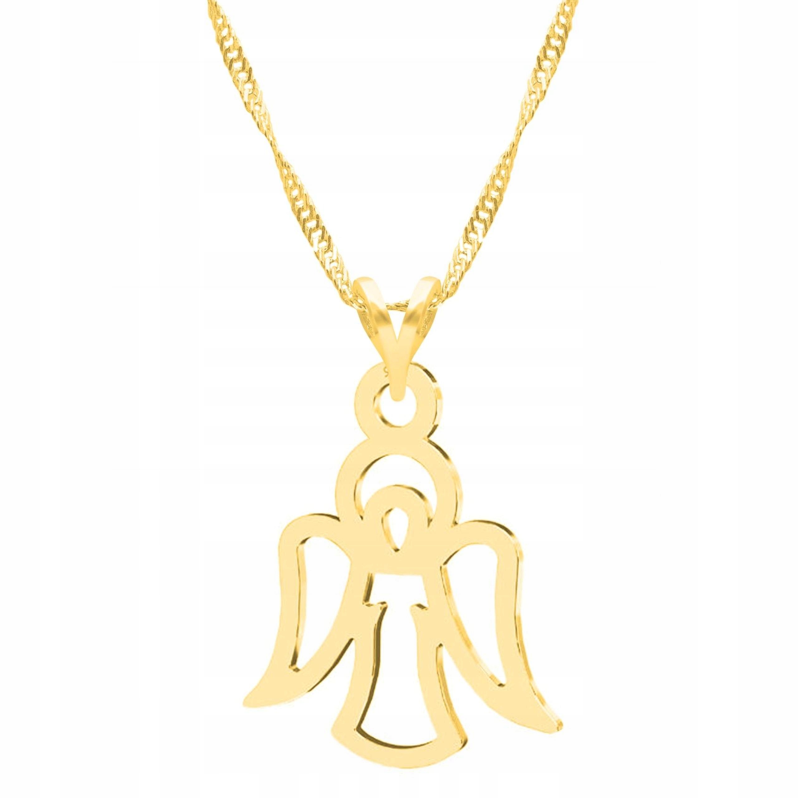 Zlatý náhrdelník Angel s andělem Andělem Anděl strážný Stříbro 925