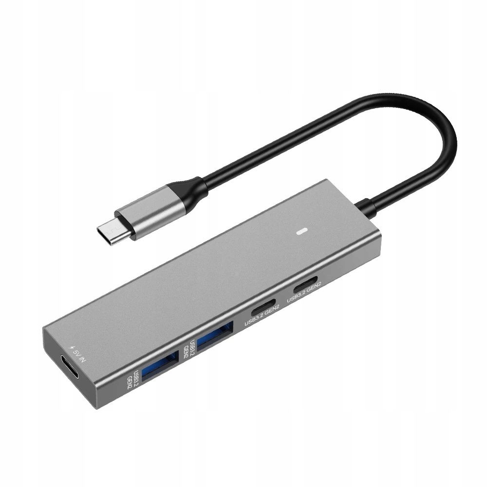 HUB USB 3.2 Adapter Rozdzielacz Rozgałęźnik 4xUSB 10Gb/s ŁADOWANIE 5V/3A