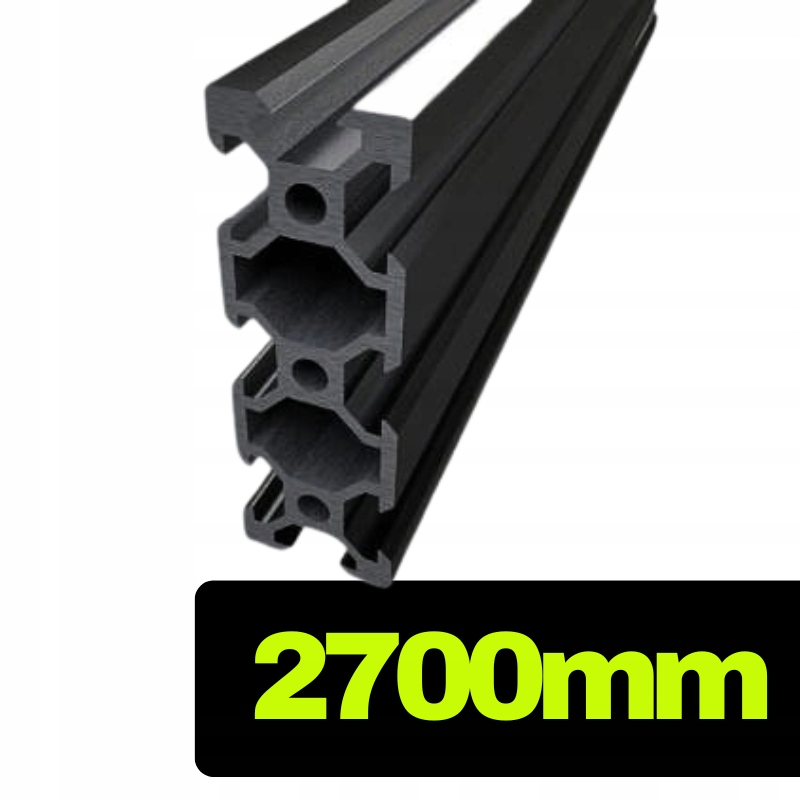 Hliníkový profil V-slot 2060 černý o délce 270 cm