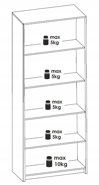 REGAŁ BIUROWY OTWARTY EWA 40CM GRAFIT , SEGREGATOR , PÓŁKA Marka SaraMeble