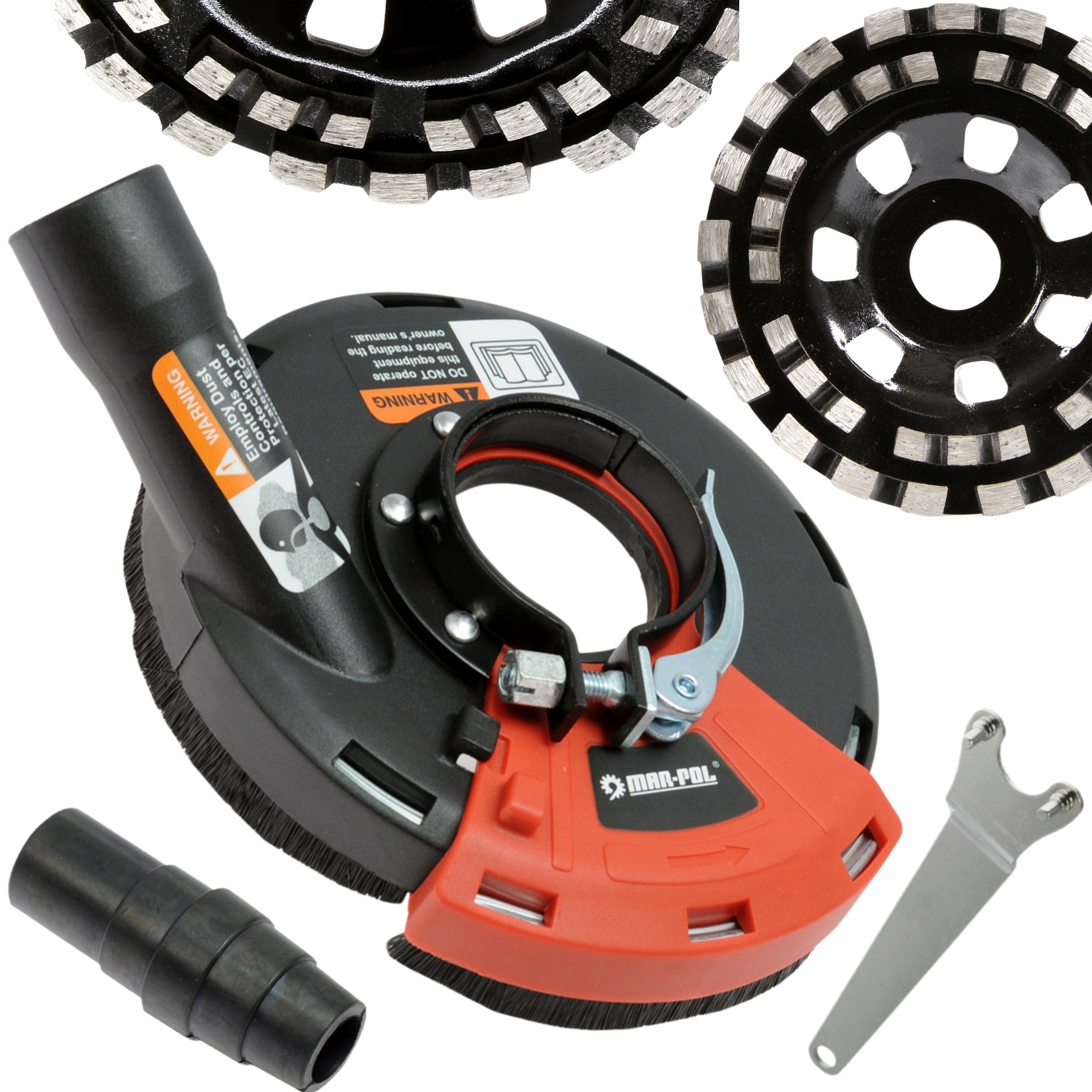 Sada Protiprachových Krytů Brusky Double Dot Pro Betonu Jemná